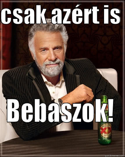 CSAK AZÉRT IS  BEBASZOK! The Most Interesting Man In The World