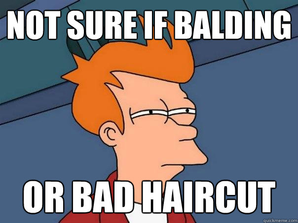 Not sure if balding Or bad haircut - Not sure if balding Or bad haircut  Futurama Fry