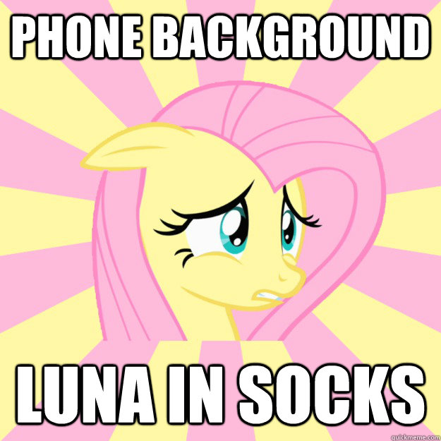 Phone background Luna in Socks  Socially awkward brony