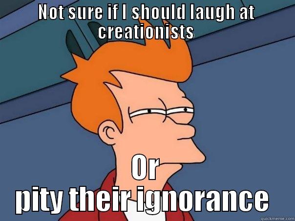 Silly Creationists  - NOT SURE IF I SHOULD LAUGH AT CREATIONISTS OR PITY THEIR IGNORANCE  Futurama Fry