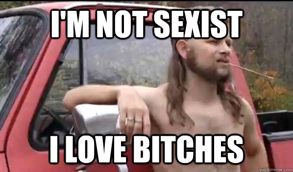 I'm not sexist I love bitches  Almost Politically Correct Redneck