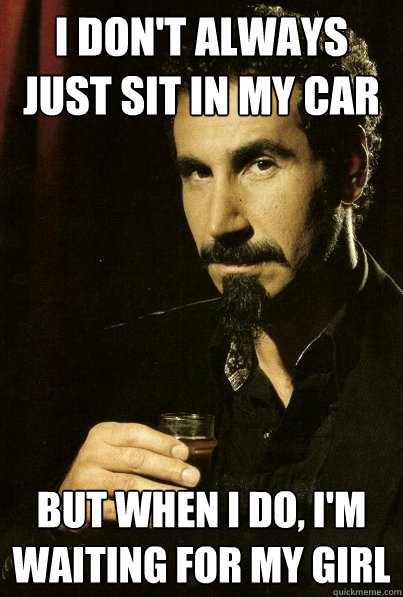 I don't always just sit in my car But when I do, I'm waiting for my girl
  most interesting serj tankian