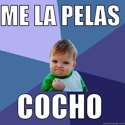 ME LA PELAS  COCHO Success Kid