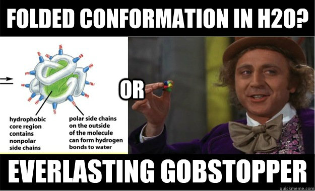 Folded Conformation in H2O? Everlasting Gobstopper Or - Folded Conformation in H2O? Everlasting Gobstopper Or  YOU DECIDE