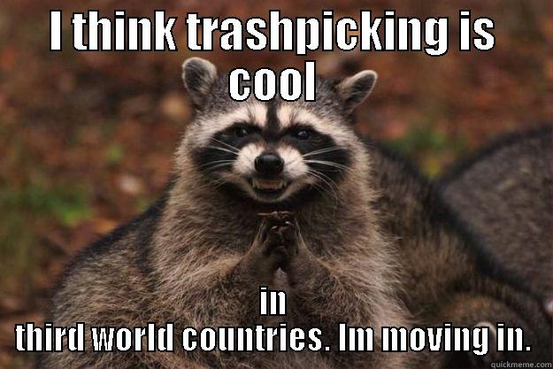 I THINK TRASHPICKING IS COOL IN THIRD WORLD COUNTRIES. IM MOVING IN. Evil Plotting Raccoon