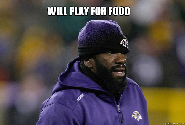 will play for food   Homeless Ed Reed