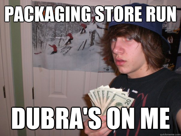 Packaging store run Dubra's on me - Packaging store run Dubra's on me  Whiteboy Cant rap