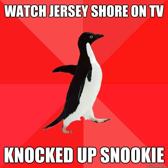 Watch Jersey shore on tv knocked up snookie  Socially Awesome Penguin