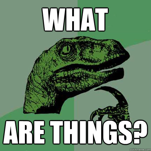 WHAT are things?  Philosoraptor