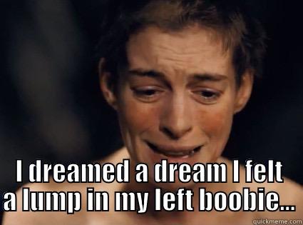  I DREAMED A DREAM I FELT A LUMP IN MY LEFT BOOBIE... Misc