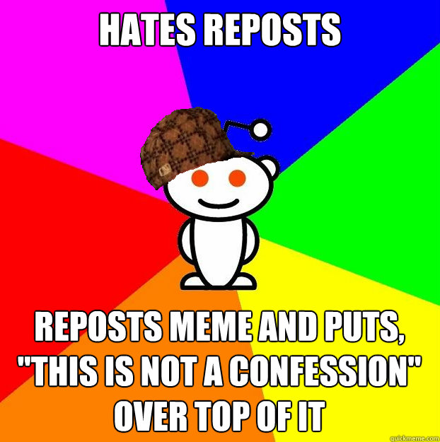 hates reposts reposts meme and puts, 