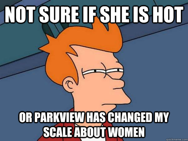 Not sure if she is hot  or parkview has changed my scale about women - Not sure if she is hot  or parkview has changed my scale about women  Futurama Fry