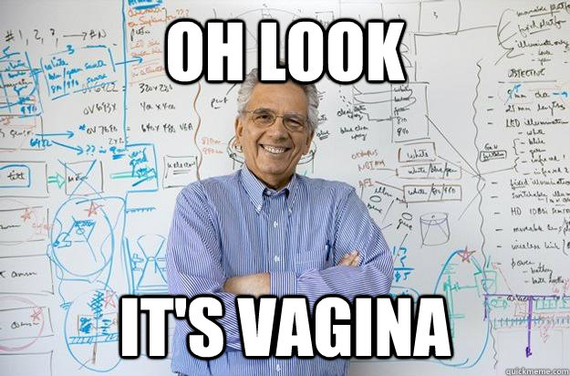 OH LOOK IT'S VAGINA  Engineering Professor