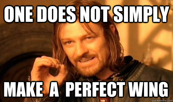 ONE DOES NOT SIMPLY MAKE  A  PERFECT WING  One Does Not Simply