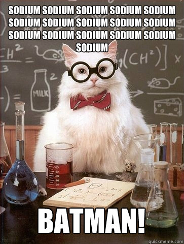 sodium sodium sodium sodium sodium sodium sodium sodium sodium sodium sodium sodium sodium sodium sodium sodium batman!  Chemistry Cat