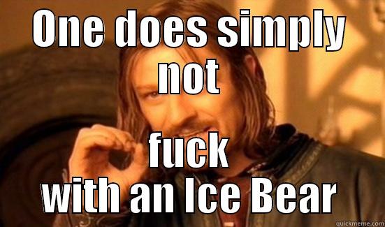 ONE DOES SIMPLY NOT FUCK WITH AN ICE BEAR Boromir