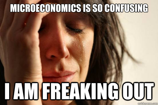 Microeconomics is so confusing I am freaking out - Microeconomics is so confusing I am freaking out  First World Problems