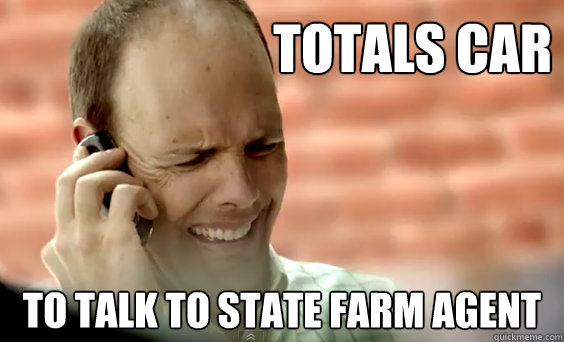 totals car to talk to state farm agent - totals car to talk to state farm agent  Jerry Newman