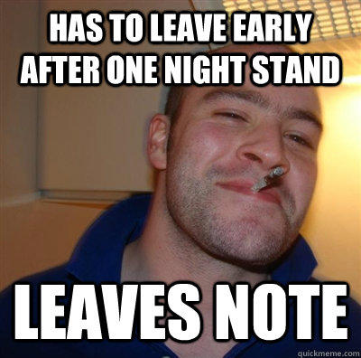 has to leave early after one night stand leaves note - has to leave early after one night stand leaves note  GGG plays SC