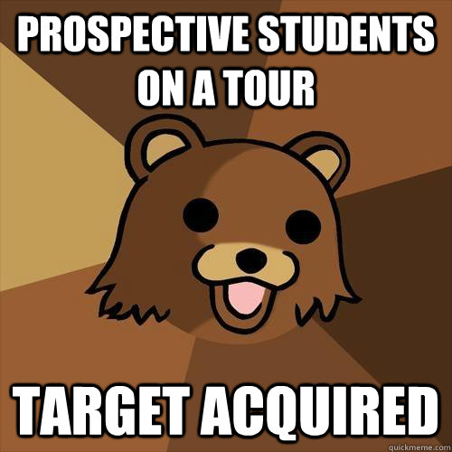 Prospective students on a tour target acquired - Prospective students on a tour target acquired  Pedobear