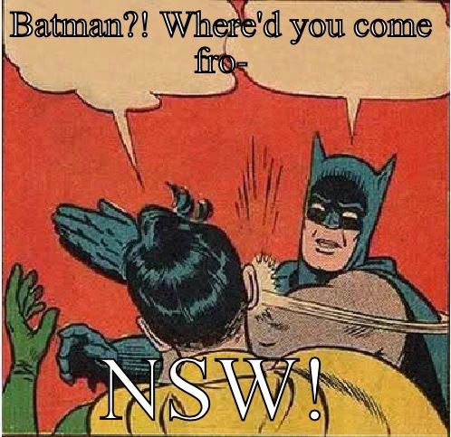 BATMAN?! WHERE'D YOU COME FRO- NSW! Batman Slapping Robin