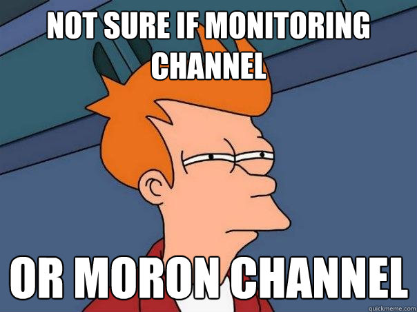 not sure if monitoring channel or moron channel - not sure if monitoring channel or moron channel  Futurama Fry