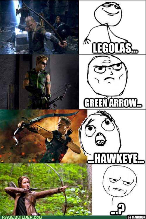 Legolas... Green Arrow... ...Hawkeye... ...? By MarkRon. - Legolas... Green Arrow... ...Hawkeye... ...? By MarkRon.  Greatest Archers of All time.