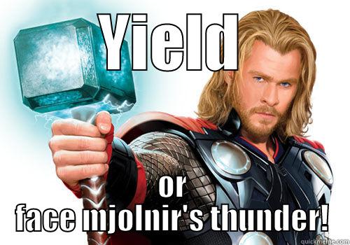 YIELD OR FACE MJOLNIR'S THUNDER! Misc