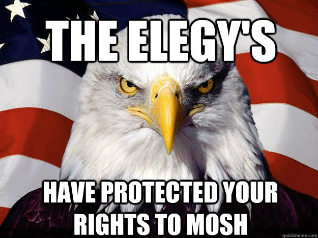 The Elegy's  Have protected your rights to mosh  Patriotic Eagle