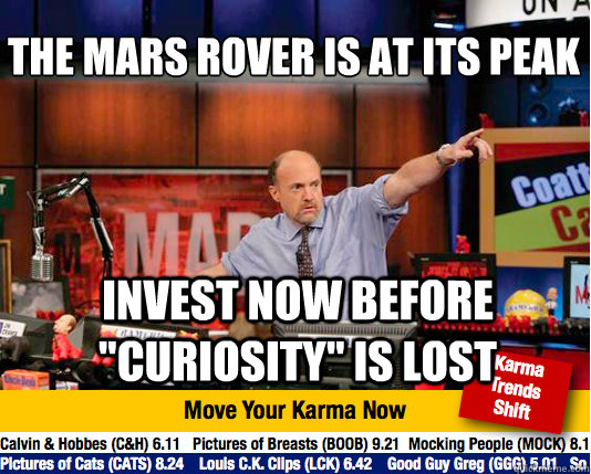 The Mars Rover is at its peak
 invest now before 