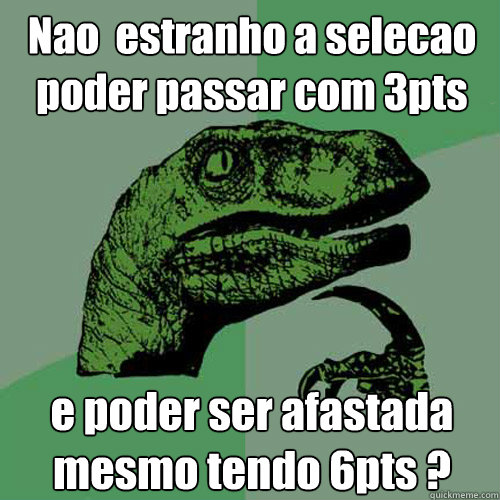 Nao é estranho a selecao poder passar com 3pts  e poder ser afastada mesmo tendo 6pts ?  Philosoraptor