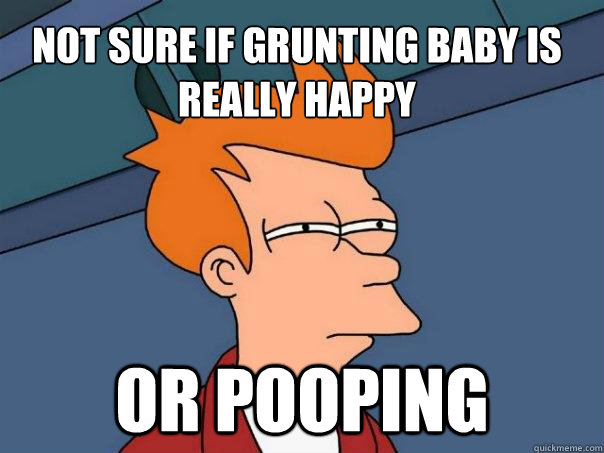 Not Sure if grunting baby is really happy Or pooping  Futurama Fry