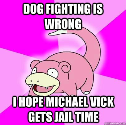 Dog fighting is wrong I hope Michael Vick gets jail time - Dog fighting is wrong I hope Michael Vick gets jail time  Slowpoke