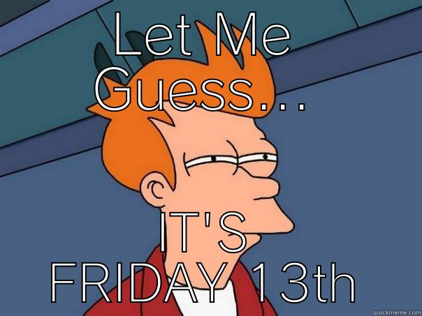 LET ME GUESS... IT'S FRIDAY 13TH Futurama Fry