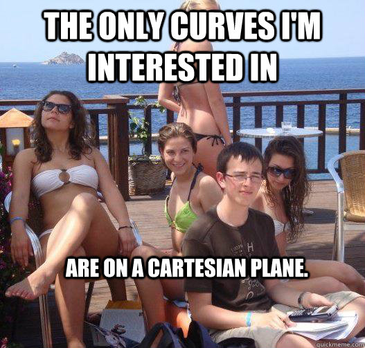 The only curves I'm interested in are on a cartesian plane.  Priority Peter