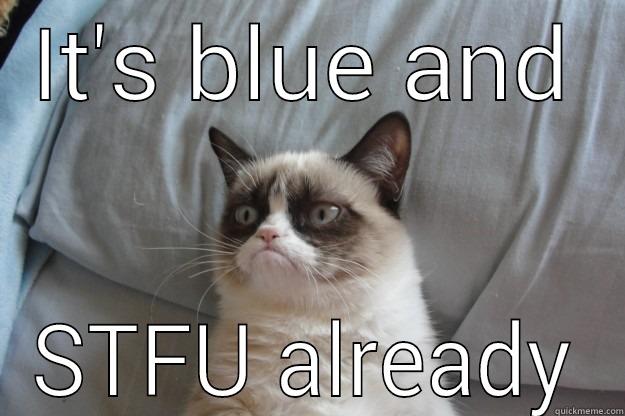 IT'S BLUE AND STFU ALREADY Grumpy Cat