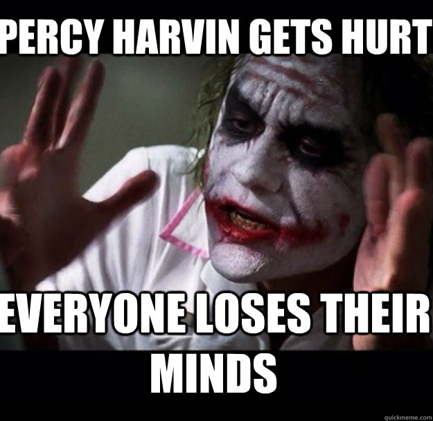 Percy Harvin Gets Hurt  Everyone Loses Their Minds  joker