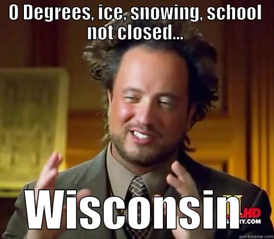 0 DEGREES, ICE, SNOWING, SCHOOL NOT CLOSED... WISCONSIN Ancient Aliens