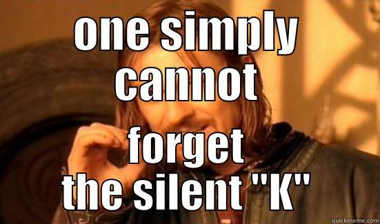 one simply cannot - ONE SIMPLY CANNOT FORGET THE SILENT 