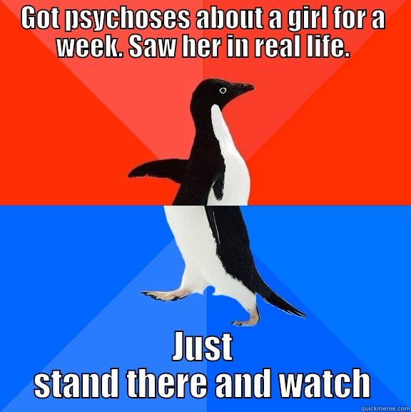 I am just the biggest idiot forever..... - GOT PSYCHOSES ABOUT A GIRL FOR A WEEK. SAW HER IN REAL LIFE. JUST STAND THERE AND WATCH Socially Awesome Awkward Penguin