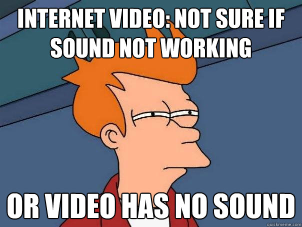 internet video: not sure if sound not working or video has no sound  Futurama Fry