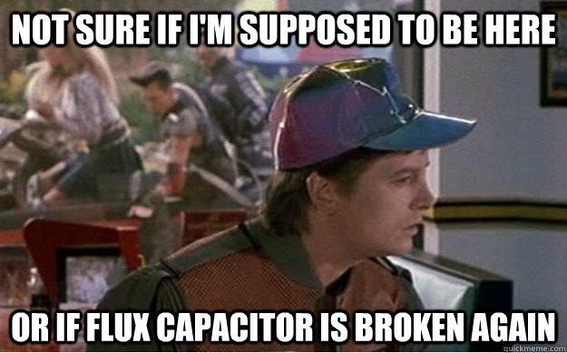 Not sure if I'm supposed to be here or if flux capacitor is broken again - Not sure if I'm supposed to be here or if flux capacitor is broken again  future fox