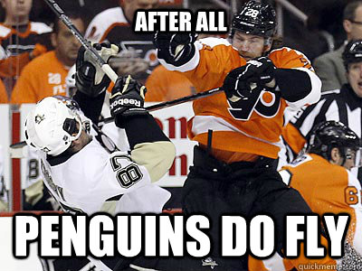 After all Penguins do fly  Claude Giroux