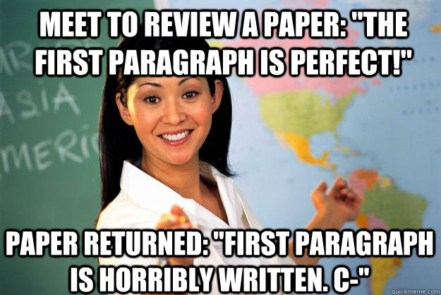 Meet to review a paper: 