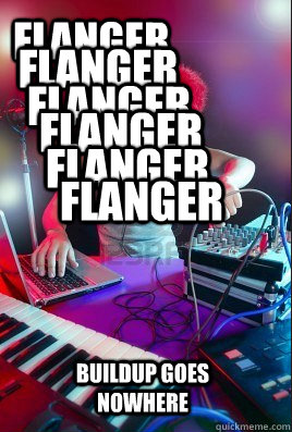 flanger flanger flanger buildup goes nowhere flanger flanger flanger  Inexperienced DJ