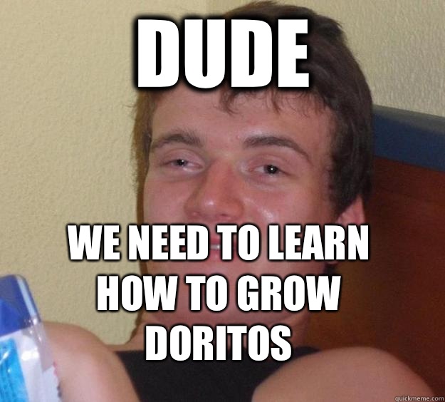 Dude We need to learn how to grow Doritos  10 Guy