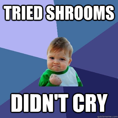 Tried Shrooms didn't cry - Tried Shrooms didn't cry  Success Kid