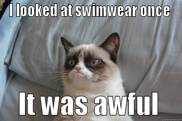 I LOOKED AT SWIMWEAR ONCE IT WAS AWFUL Grumpy Cat