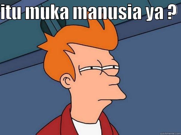 ITU MUKA MANUSIA YA ?   Futurama Fry