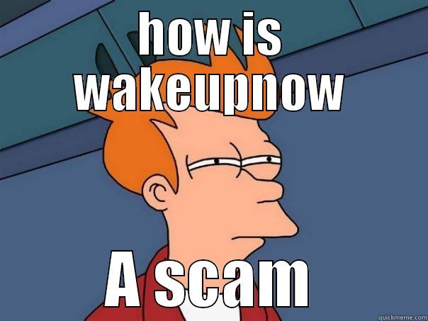 HOW IS WAKEUPNOW A SCAM Futurama Fry